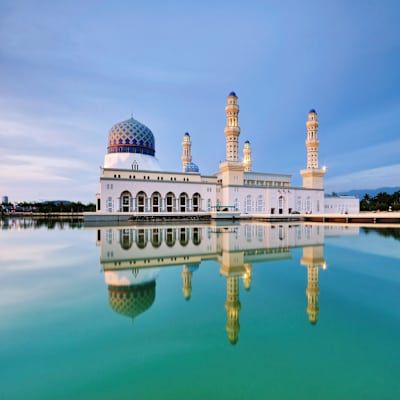 Malaysia Building with reflection in water