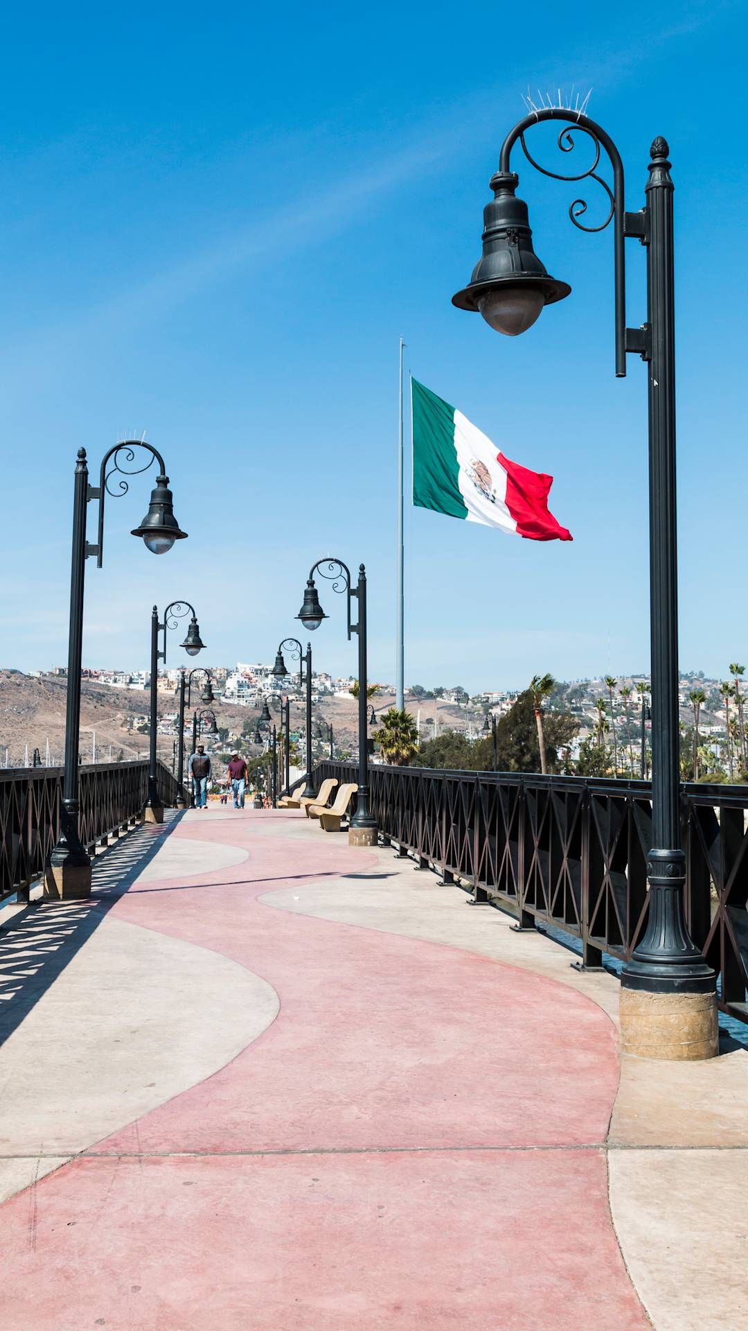pier boardwalk in ensenada mexico